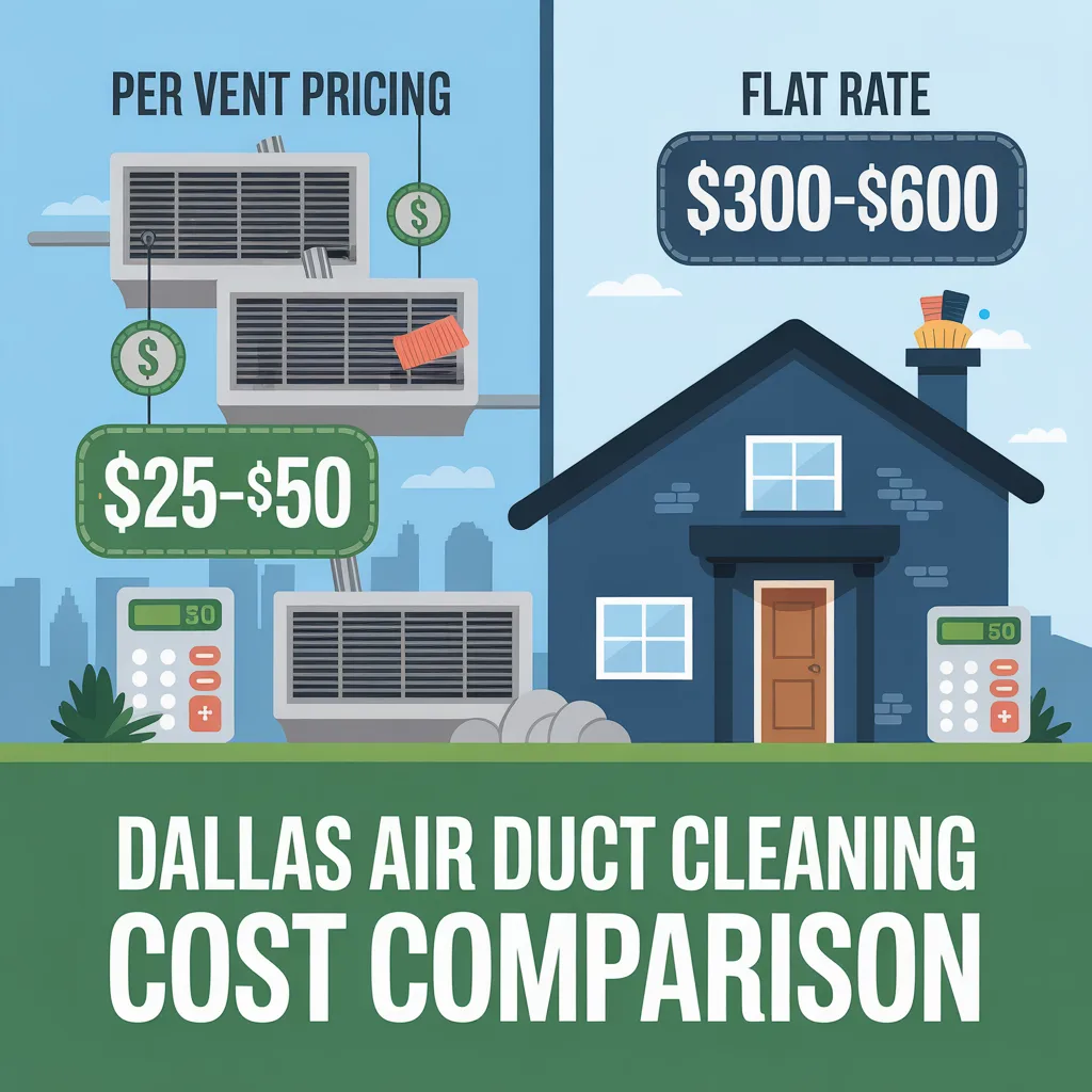 Air Duct Cleaning Cost Per Vent vs Flat Rate in Dallas