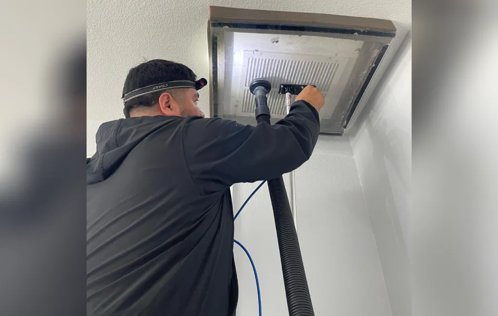 Air Duct Cleaning Service Completed Return Side Focus in Celina, TX
