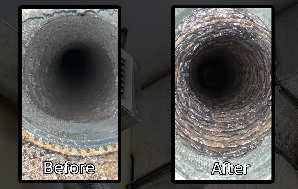 Richardson Before and After Air Duct Cleaning